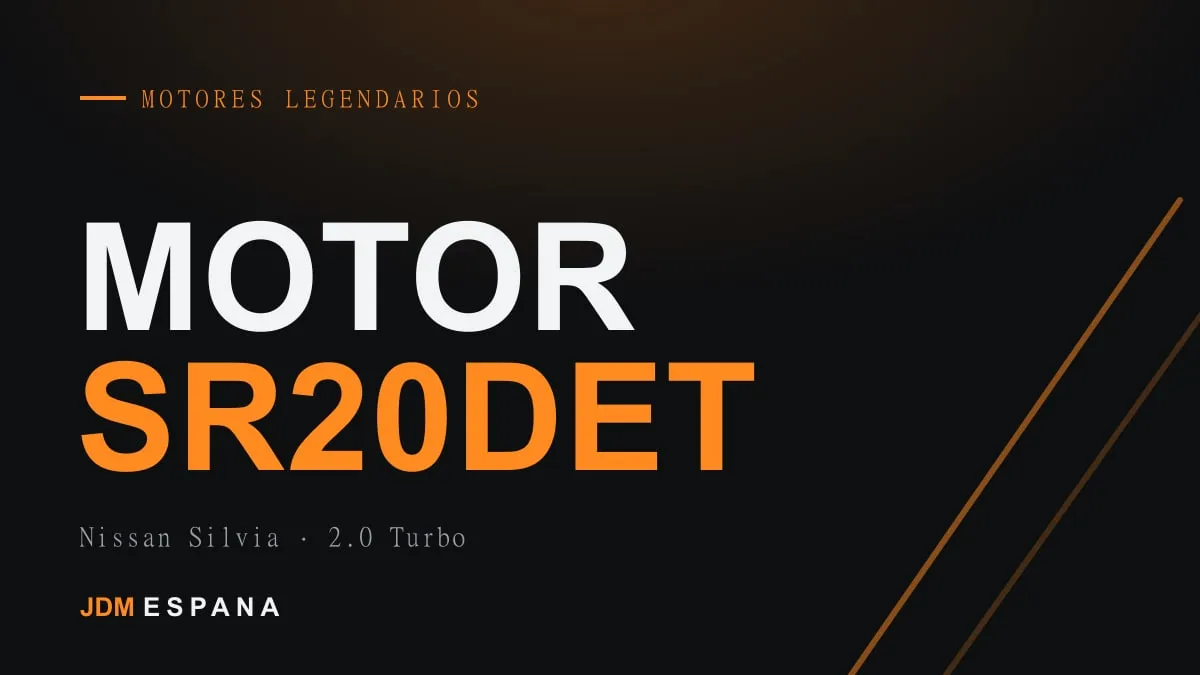 Motor Nissan SR20DET de cuatro cilindros turbo en el vano de un Silvia